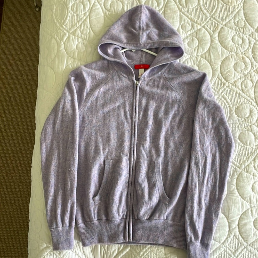 Aqua Kids Heather purple cashmere sweater size XL